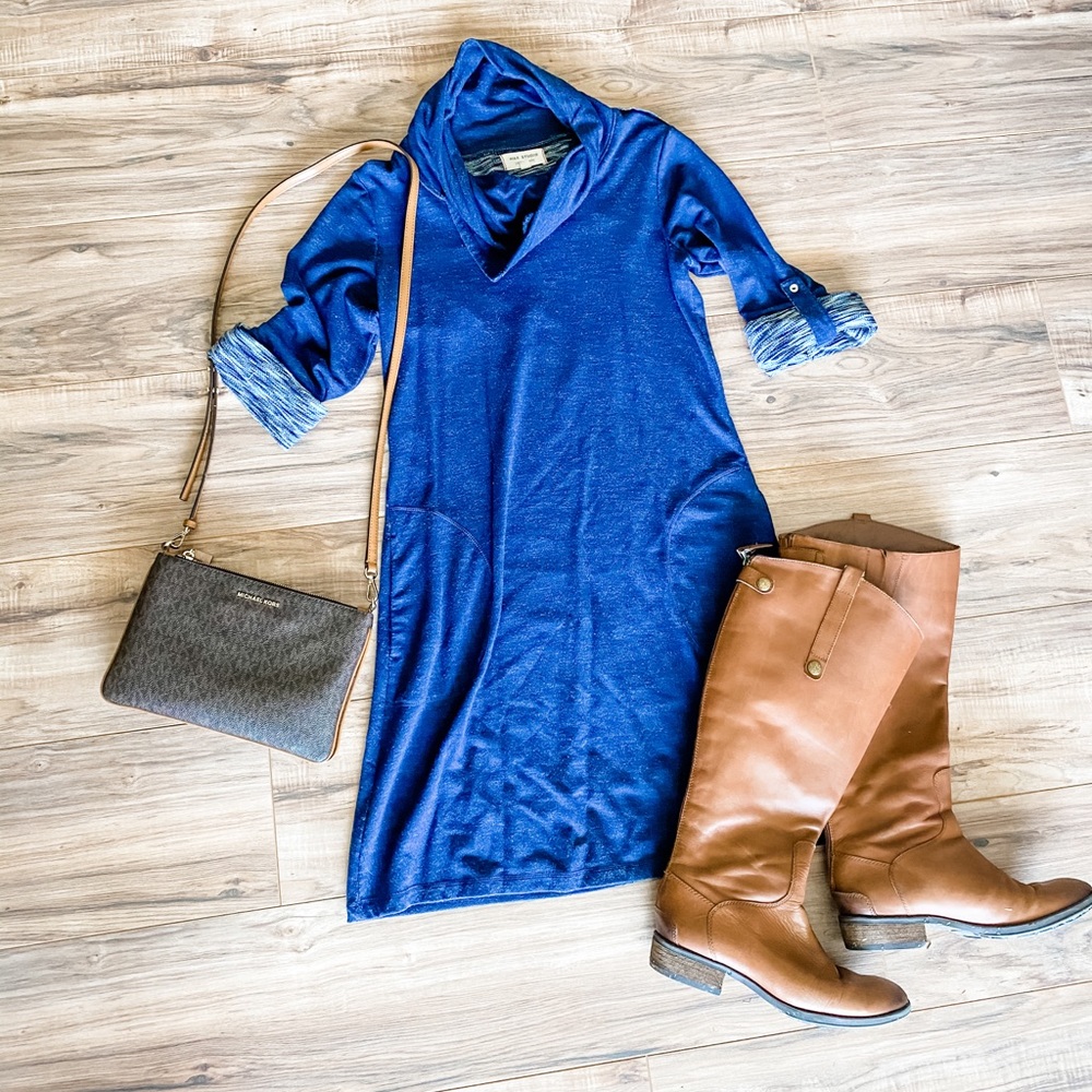 Navy blue Max Studio sweater dress